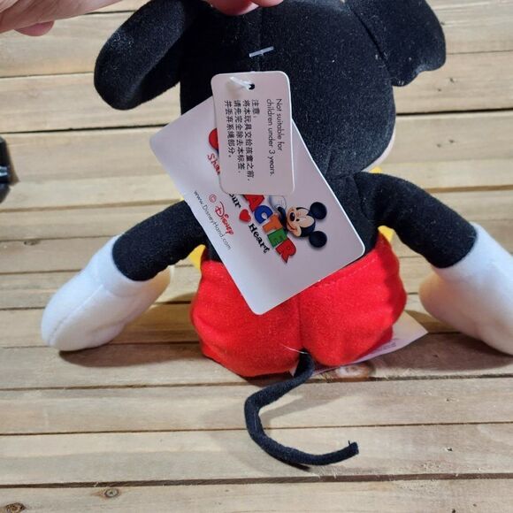 Show Your Character Share Your Heart Mickey Mouse Stuffed Plush 9" EUC - Picture 3 of 8
